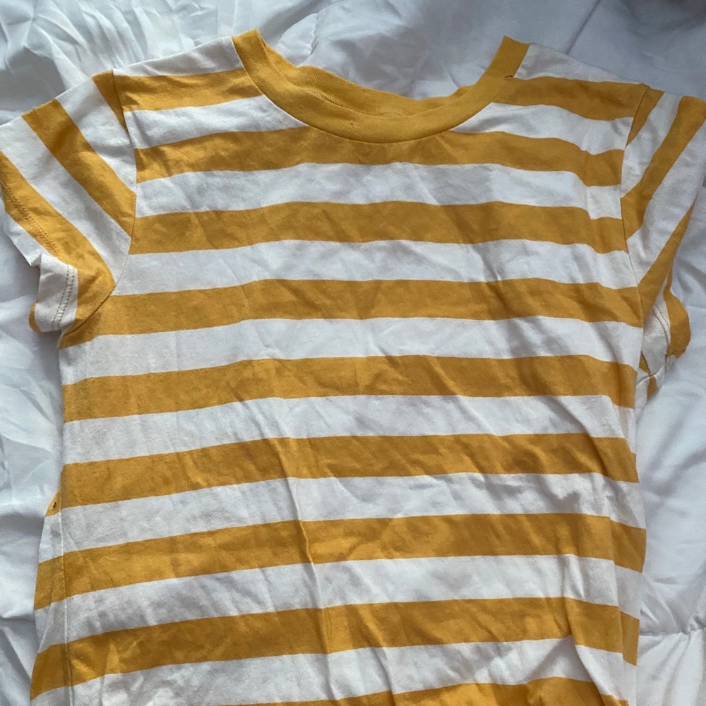 yellow & white striped pacsun shirt
